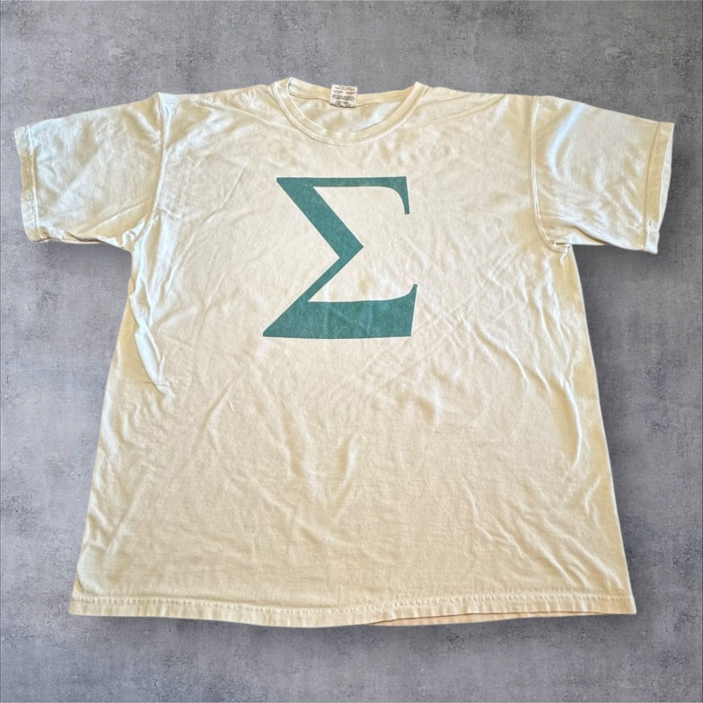 Y2K Comfort Colors Sigma Fraternity T-Shirt XL Garment Dyed Cotton